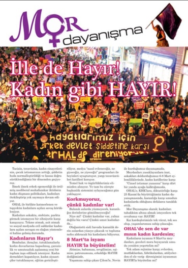 Mor Dayanışma Gazetesi Sayı 1