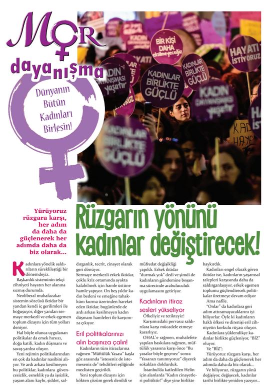 Mor Dayanışma Gazetesi Sayı 3 - mor dayanisma gazetesi sayi 3 kapak